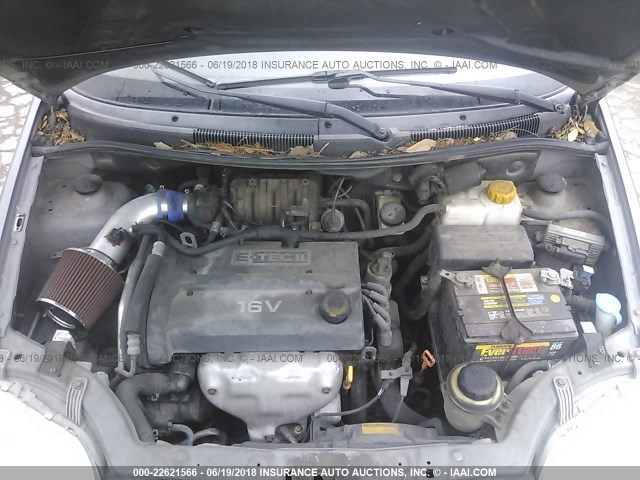 KL1TD66627B763689 - 2007 CHEVROLET AVEO LS GRAY photo 10