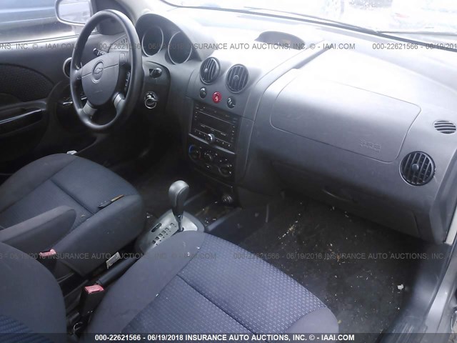 KL1TD66627B763689 - 2007 CHEVROLET AVEO LS GRAY photo 5