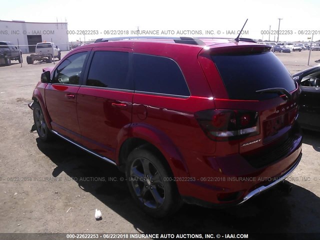 3C4PDCGG7GT107969 - 2016 DODGE JOURNEY CROSSROAD RED photo 3