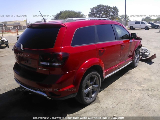 3C4PDCGG7GT107969 - 2016 DODGE JOURNEY CROSSROAD RED photo 4