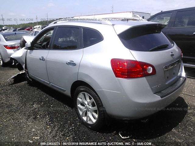 JN8AS5MV1DW128210 - 2013 NISSAN ROGUE S/SV SILVER photo 3