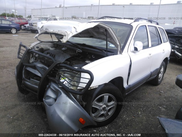 KM8SB12B84U829061 - 2004 HYUNDAI SANTA FE GL WHITE photo 2