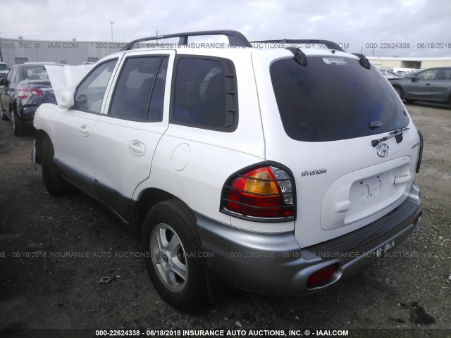 KM8SB12B84U829061 - 2004 HYUNDAI SANTA FE GL WHITE photo 3