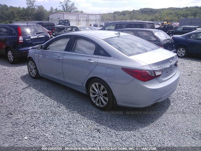 5NPEC4AC2CH464329 - 2012 HYUNDAI SONATA SE/LIMITED Light Blue photo 3