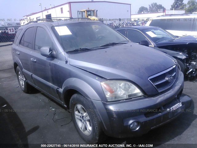 KNDJD733545318308 - 2004 KIA SORENTO EX/LX GRAY photo 1