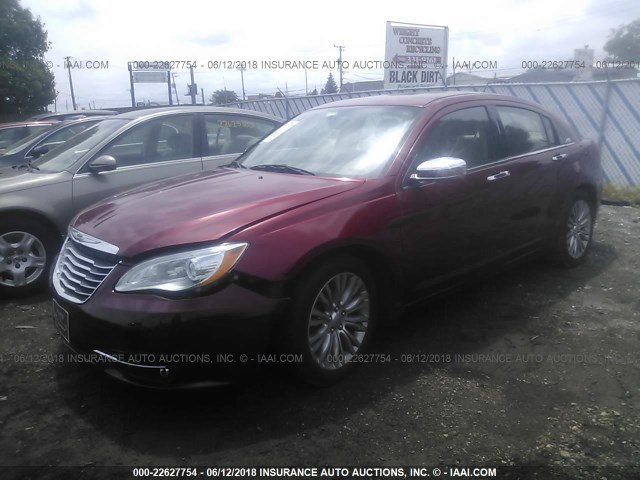 1C3CCBCG2CN300661 - 2012 CHRYSLER 200 LIMITED RED photo 2