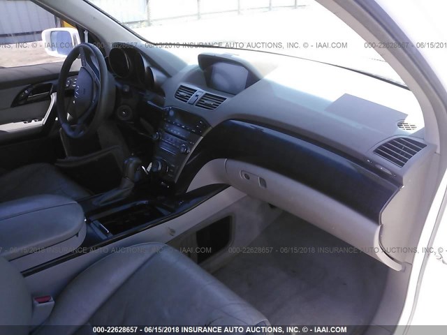 2HNYD28609H530810 - 2009 ACURA MDX TECHNOLOGY WHITE photo 5