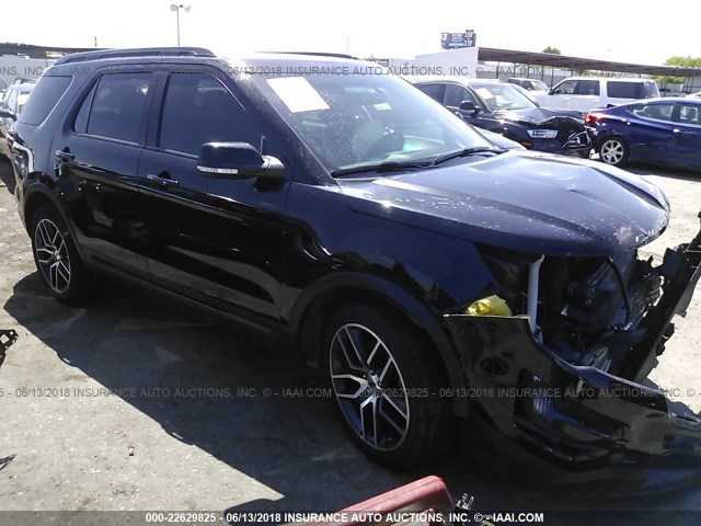 1FM5K8GT0GGA56273 - 2016 FORD EXPLORER SPORT BLACK photo 1