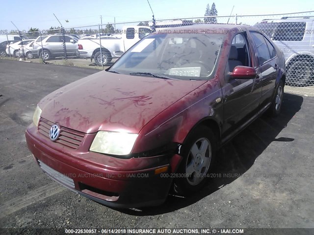 3VWSA29M3YM056558 - 2000 VOLKSWAGEN JETTA GLS RED photo 2