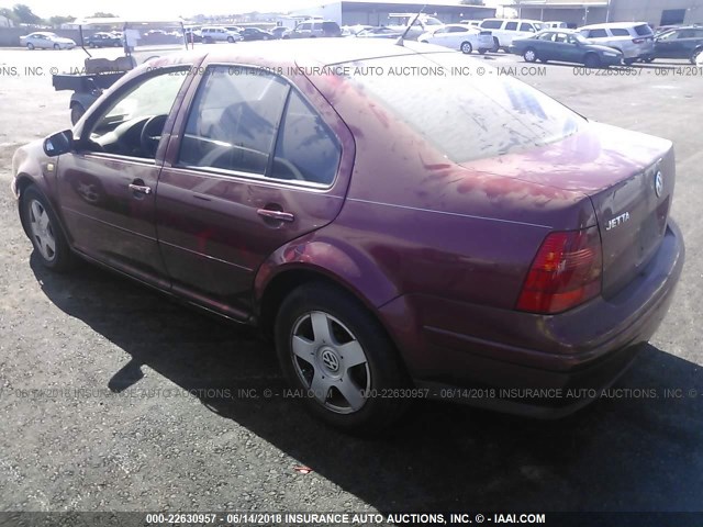 3VWSA29M3YM056558 - 2000 VOLKSWAGEN JETTA GLS RED photo 3