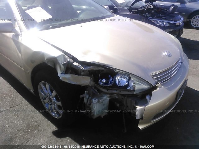 JTHBF30G930147040 - 2003 LEXUS ES 300 GOLD photo 6