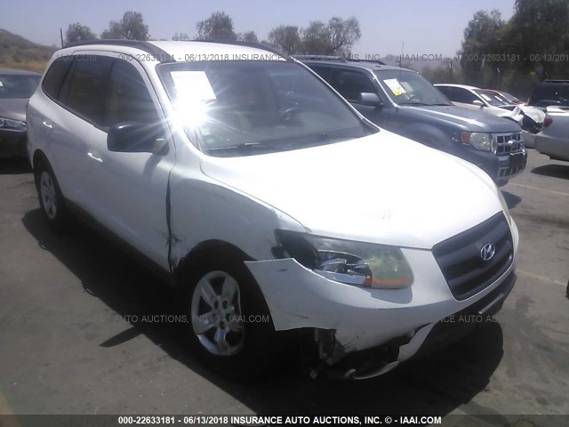 5NMSG13D09H298927 - 2009 HYUNDAI SANTA FE GLS WHITE photo 1