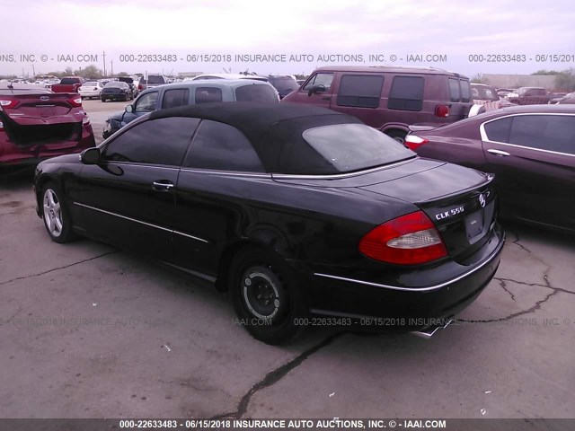 WDBTK72F37T077969 - 2007 MERCEDES-BENZ CLK 550 BLACK photo 3