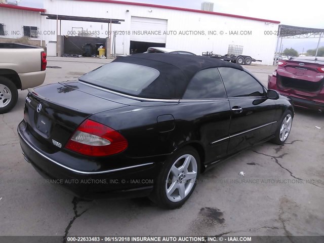 WDBTK72F37T077969 - 2007 MERCEDES-BENZ CLK 550 BLACK photo 4