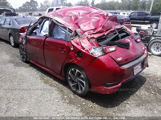 JTNKARJE9JJ569716 - 2018 TOYOTA COROLLA IM RED photo 3