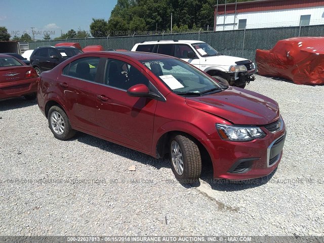 1G1JD5SH9H4138092 - 2017 CHEVROLET SONIC MAROON photo 1