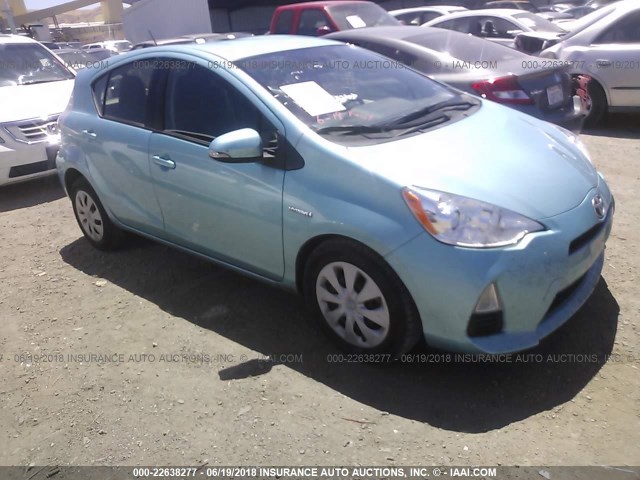 JTDKDTB34E1074318 - 2014 TOYOTA PRIUS C BLUE photo 1