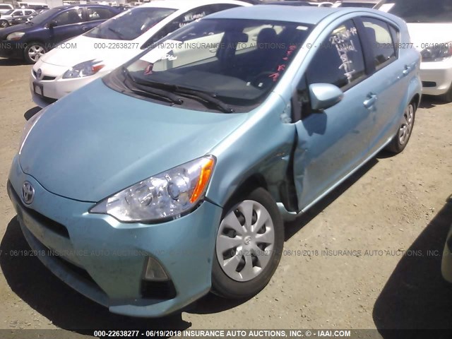 JTDKDTB34E1074318 - 2014 TOYOTA PRIUS C BLUE photo 6