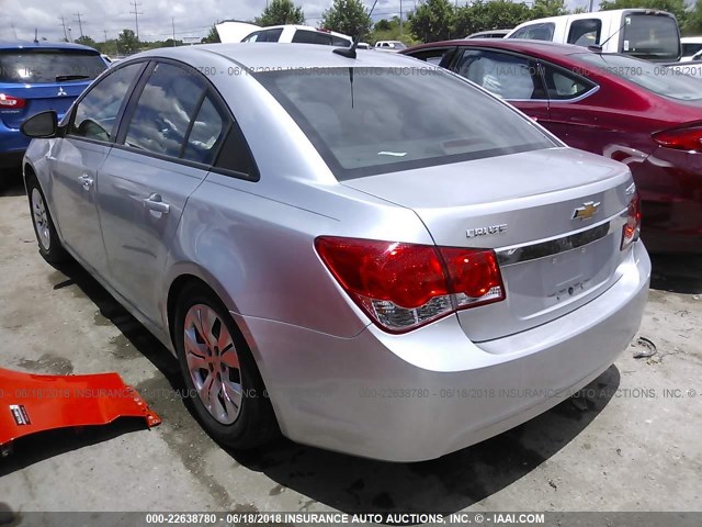 1G1PB5SH8E7361377 - 2014 CHEVROLET CRUZE LS SILVER photo 3