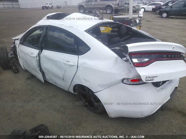 1C3CDFBB8FD253379 - 2015 DODGE DART SXT WHITE photo 3