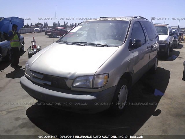 4T3ZF13CXYU313968 - 2000 TOYOTA SIENNA LE/XLE TAN photo 2