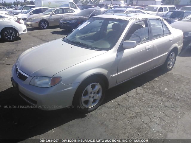 JM1BJ225310455503 - 2001 MAZDA PROTEGE LX/ES ოქროსფერი ფოტო 2