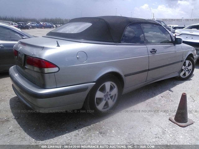 YS3DF78K537010445 - 2003 SAAB 9-3 SE SILVER photo 4