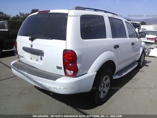 1D4HD58D64F212385 - 2004 DODGE DURANGO LIMITED WHITE photo 4