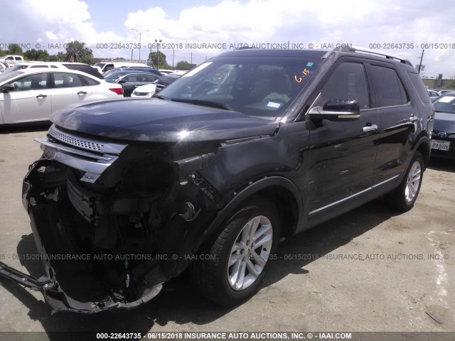 1FMHK8D8XBGA03263 - 2011 FORD EXPLORER XLT BLACK photo 2