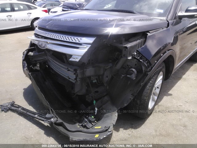 1FMHK8D8XBGA03263 - 2011 FORD EXPLORER XLT BLACK photo 6