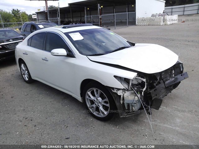 1N4AA5AP2DC805843 - 2013 NISSAN MAXIMA S/SV WHITE photo 1