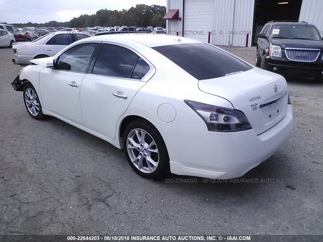 1N4AA5AP2DC805843 - 2013 NISSAN MAXIMA S/SV WHITE photo 3