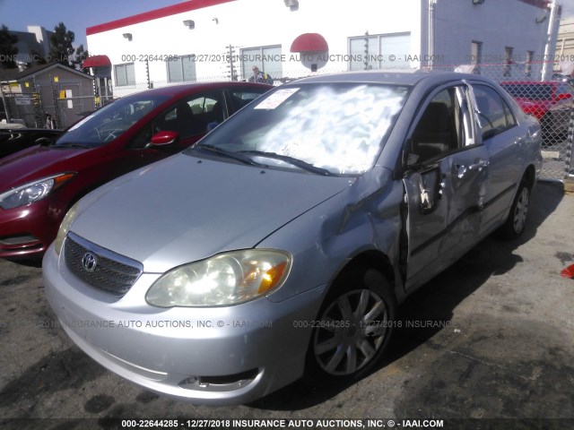 1NXBR32E75Z368664 - 2005 TOYOTA COROLLA CE/LE/S SILVER photo 2