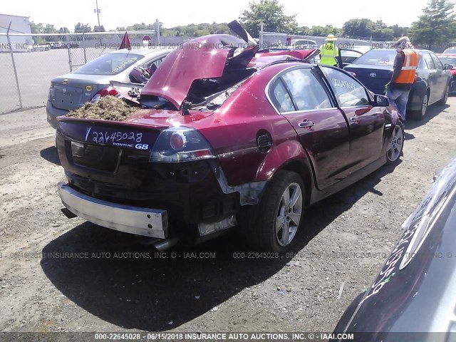 6G2EC57Y79L161700 - 2009 PONTIAC G8 GT RED photo 4