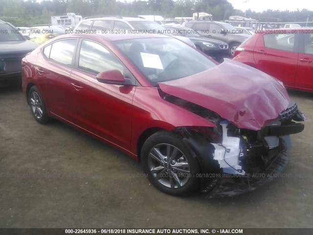 5NPD84LF0JH254037 - 2018 HYUNDAI ELANTRA SEL/VALUE/LIMITED RED photo 1