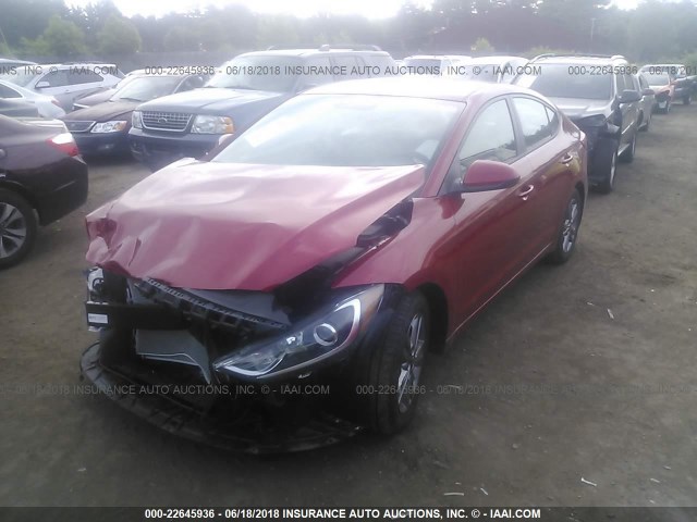 5NPD84LF0JH254037 - 2018 HYUNDAI ELANTRA SEL/VALUE/LIMITED RED photo 2