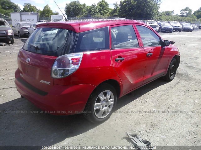 2T1KR32E47C668697 - 2007 TOYOTA COROLLA MATRIX XR RED photo 4