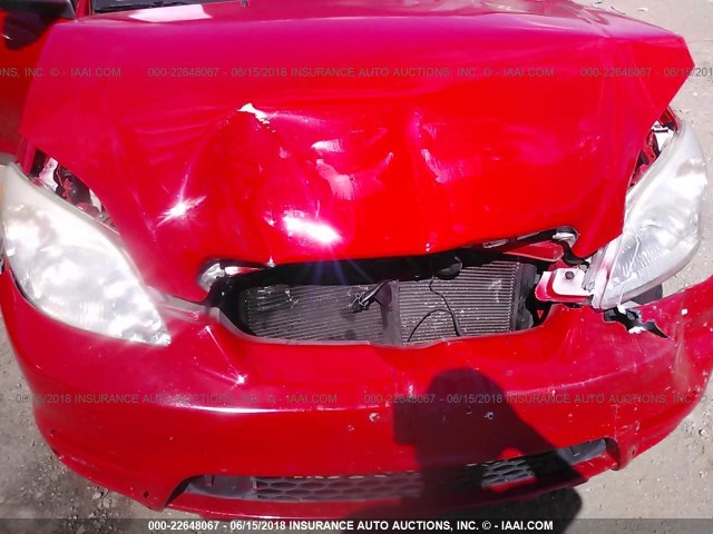 2T1KR32E47C668697 - 2007 TOYOTA COROLLA MATRIX XR RED photo 6