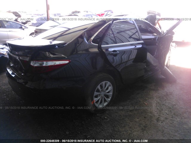4T4BF1FK8GR556065 - 2016 TOYOTA CAMRY LE/XLE/SE/XSE BLACK photo 4