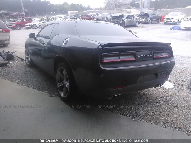 2C3CDZAT5FH707165 - 2015 DODGE CHALLENGER SXT BLACK photo 3