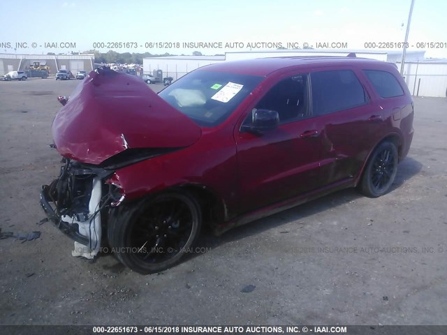 1C4RDHAG2FC201251 - 2015 DODGE DURANGO SXT RED photo 2