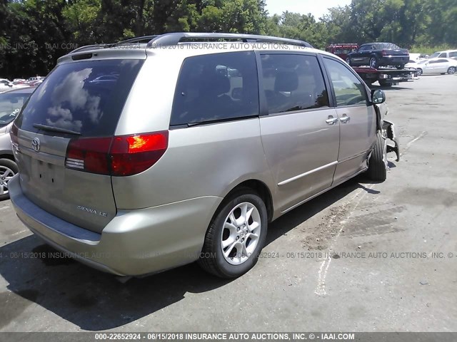 5TDZA23C84S206028 - 2004 TOYOTA SIENNA CE/LE GOLD photo 4