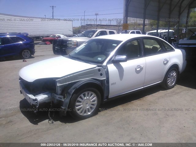 1MEHM40W98G616283 - 2008 MERCURY SABLE LUXURY WHITE photo 2