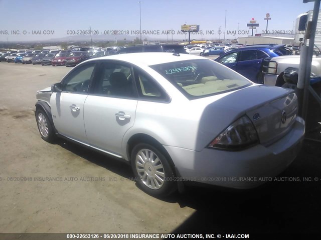 1MEHM40W98G616283 - 2008 MERCURY SABLE LUXURY WHITE photo 3