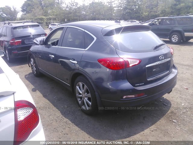 JNKAJ09F88M351587 - 2008 INFINITI EX35 JOURNEY BLUE photo 3