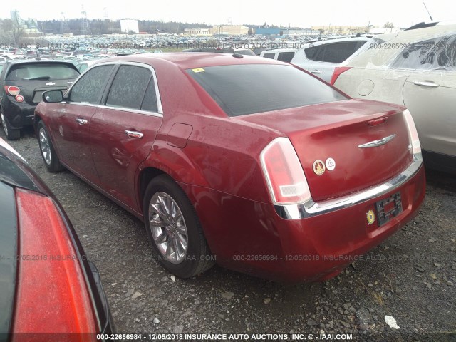 2C3CCACG2CH250220 - 2012 CHRYSLER 300 LIMITED BURGUNDY photo 3