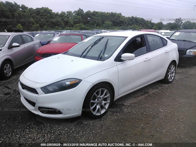 1C3CDFBA4DD338921 - 2013 DODGE DART SXT WHITE photo 2