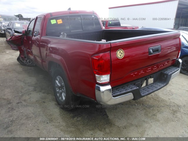 5TFRX5GNXGX061732 - 2016 TOYOTA TACOMA ACCESS CAB/SR/SR5 RED photo 3