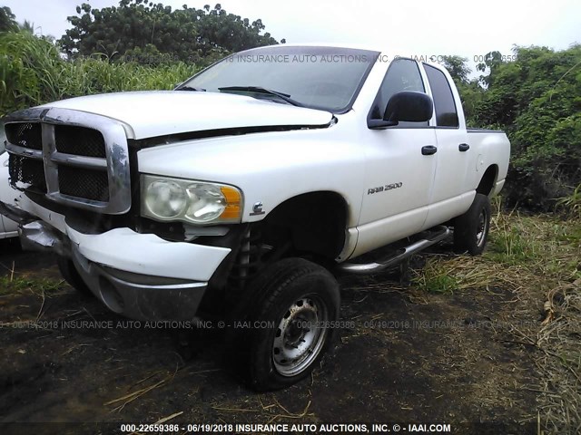 3D7KU28623G766965 - 2003 DODGE RAM 2500 ST/SLT WHITE photo 2