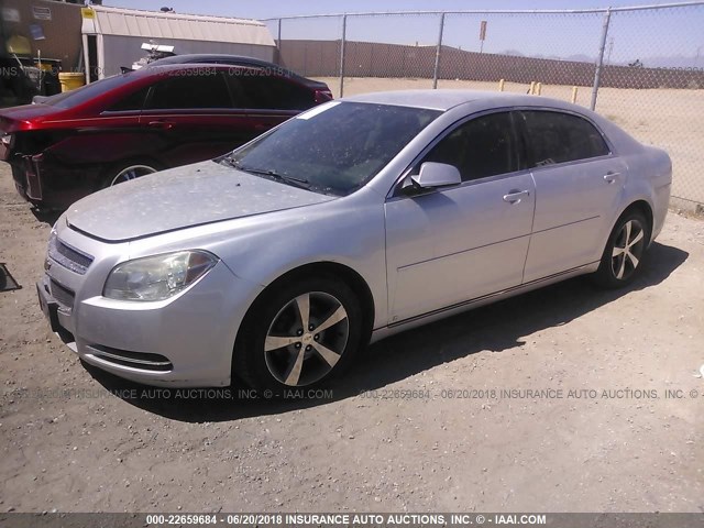 1G1ZJ57B594207944 - 2009 CHEVROLET MALIBU 2LT SILVER photo 2